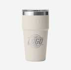 YETI 20oz stackable tumbler with custom laser engraved logo on front
