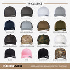 Available Yupoong 6606 retro trucker hat color options for custom patch hats