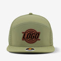 zapped osprey 7-panel hat with custom leather patch on front panel